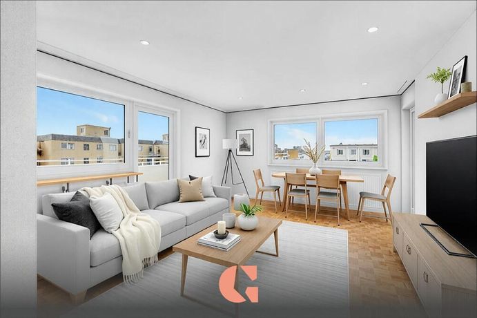 Wohnbereich visualisiert