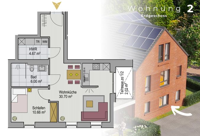 Wohnung Nr. 2 Erdgeschoss